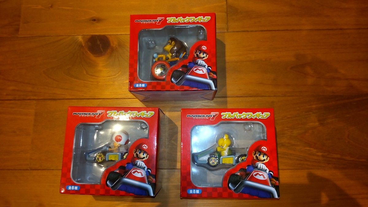 Mario Kart 7 Pull-Back Figures Nocturno Toad Donkey Kong 3-Pack