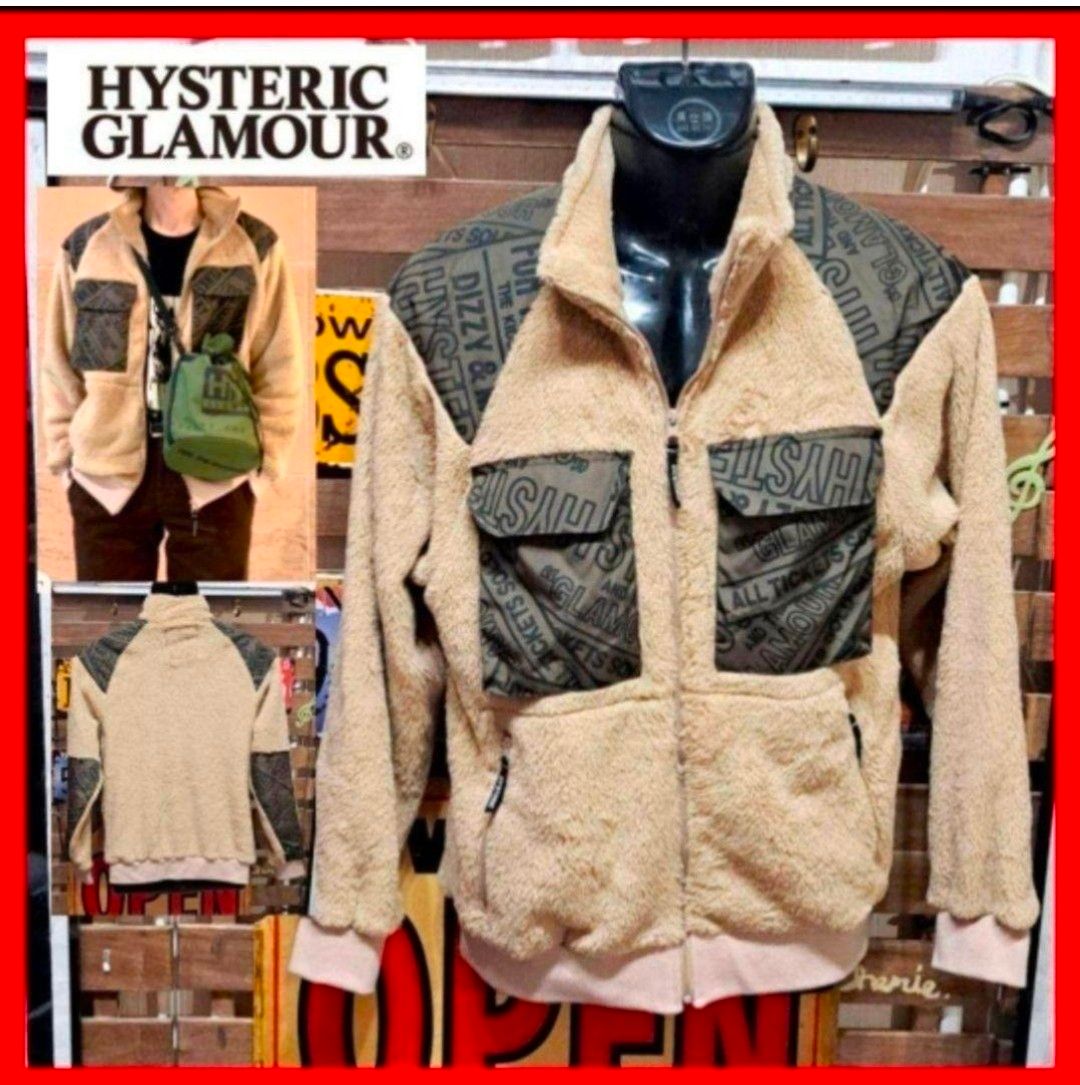 建议零售价3.9万 HYSTERIC GLAMOUR 希斯特里克格拉默 高蓬松度 羊羔绒夹克 M 米色