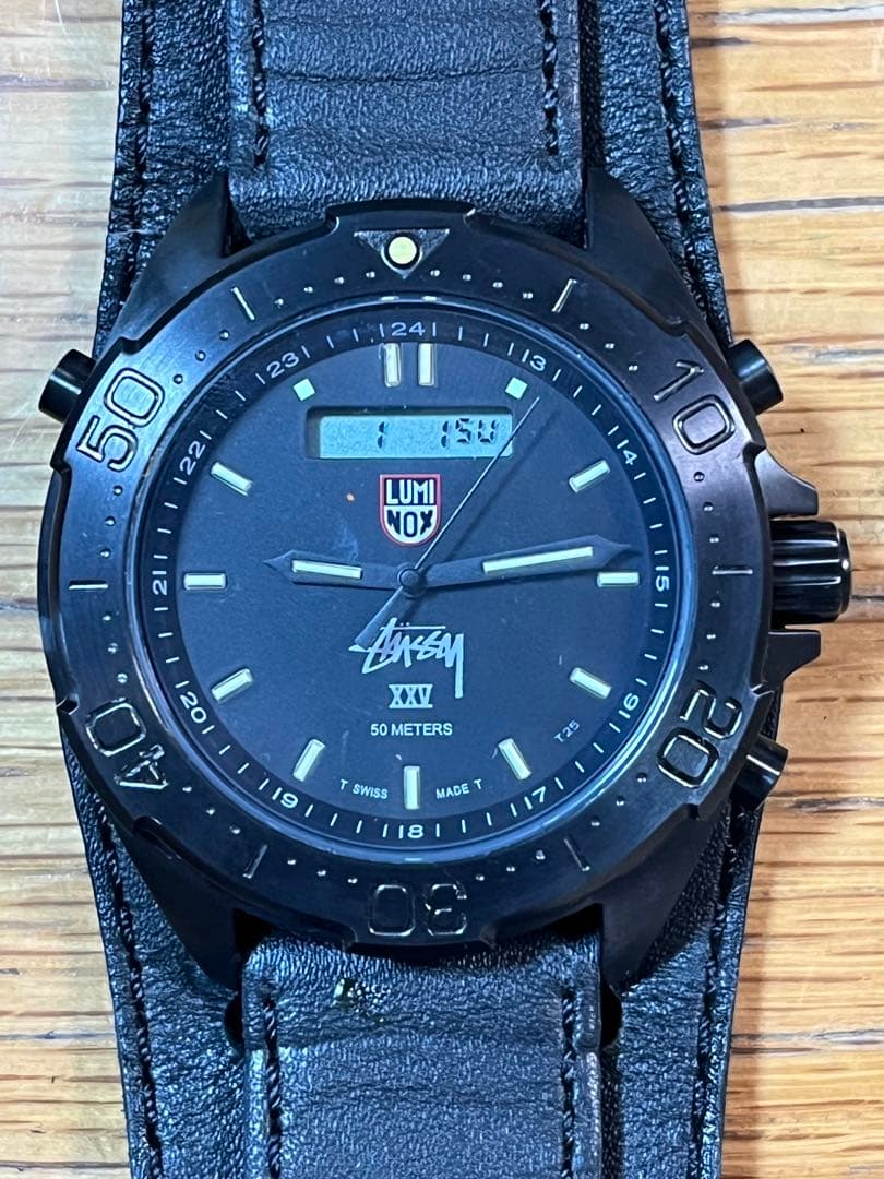【稀有·附保修卡·带原装盒】STUSSY×LUMINOX 25周年纪念联名腕表