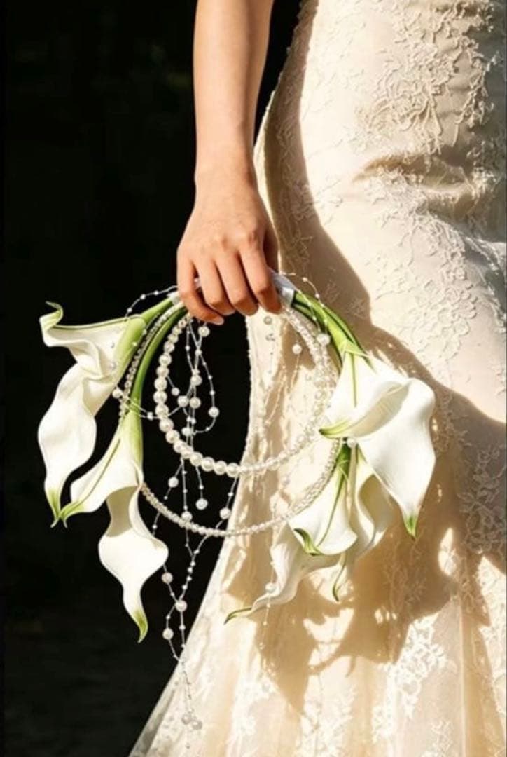 Wedding Bouquet Color Pearl Hoop Bouquet