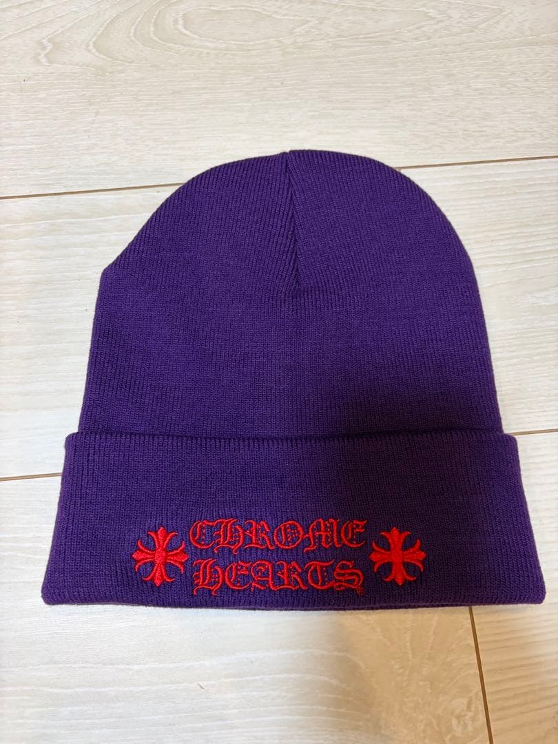 CHROME HEARTS 针织帽 紫色 无檐便帽