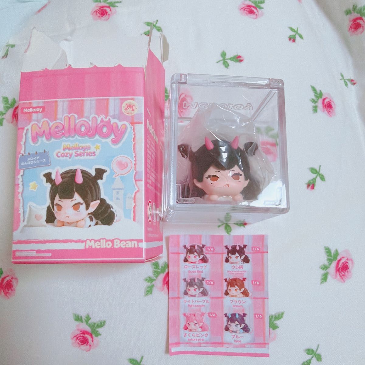 Mellojoy メロイアのんびりシリーズ Mello Bean ウシ柄 ミニフィギュア