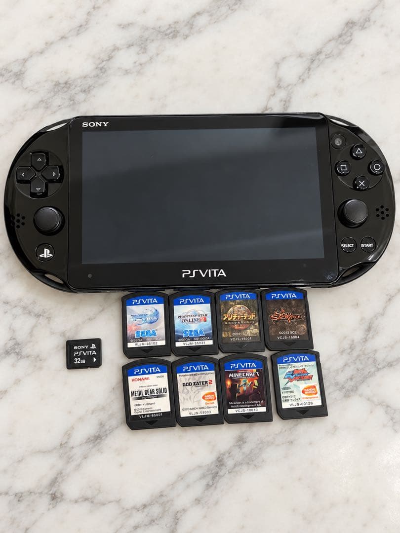 可降价PS Vita黑色动作已确认存储卡32gb带8个软件