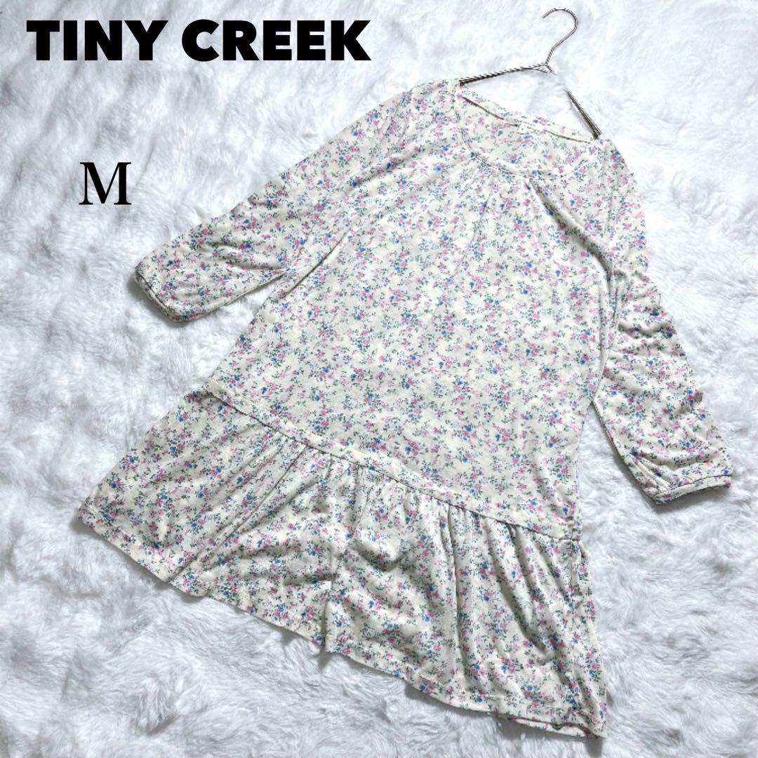 Tiny Creek 碎花图案七分袖宽松修身连衣裙 M 码 女性风格