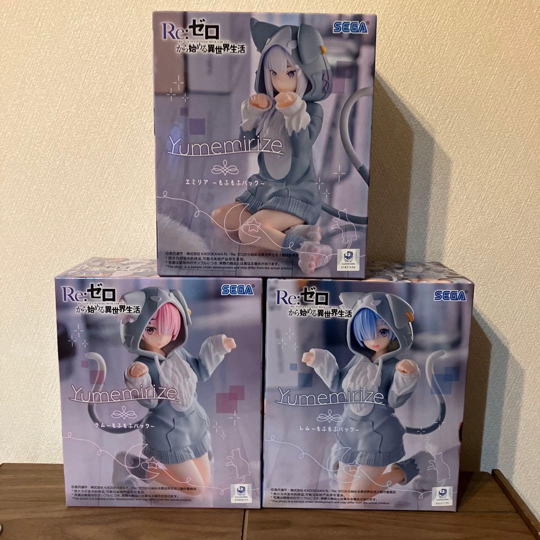 Re:Zero Yumemirize Figure 3-Piece Set