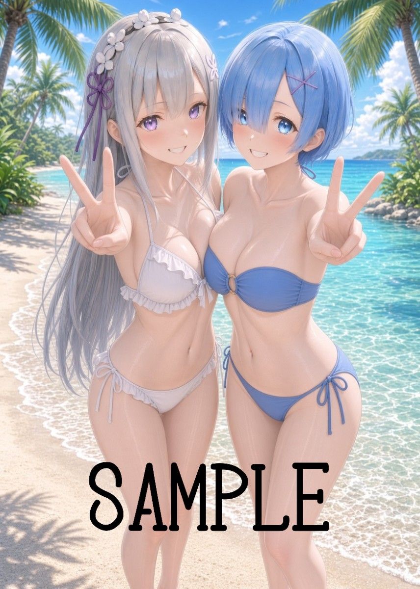 エミリア レム 2Lサイズ ポスター ブロマイド