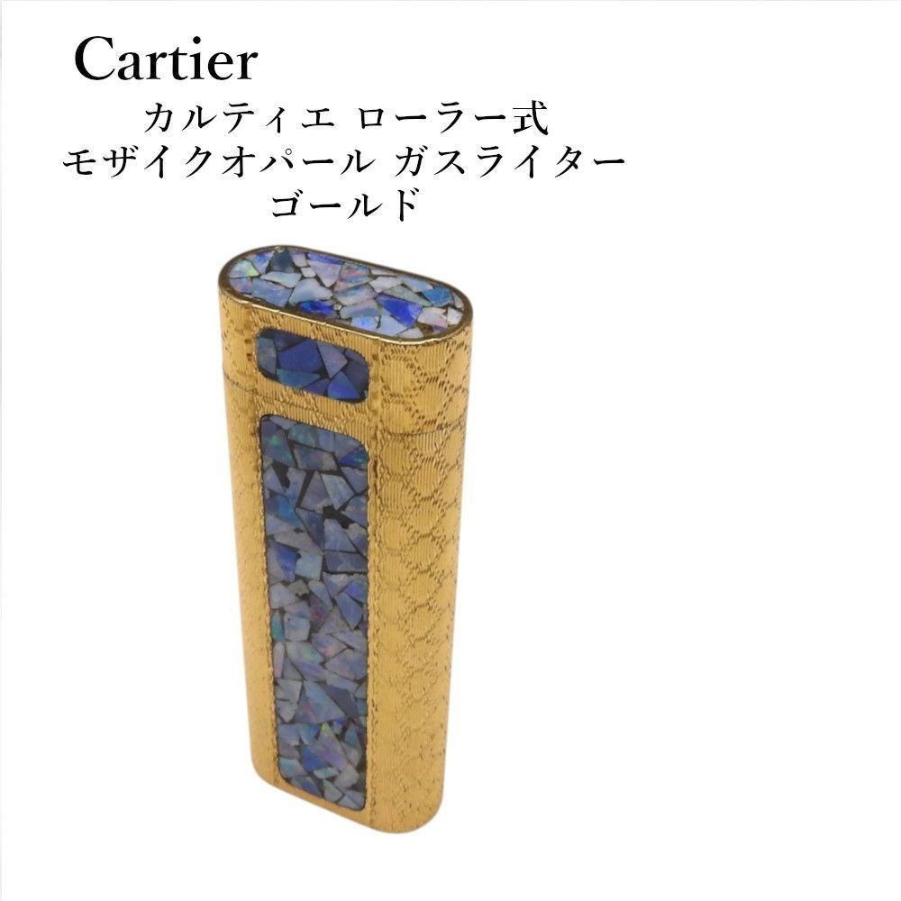 卡地亚 卡尔蒂埃 滚珠式 马赛克蛋白石 燃气打火机 金色 已确认点火