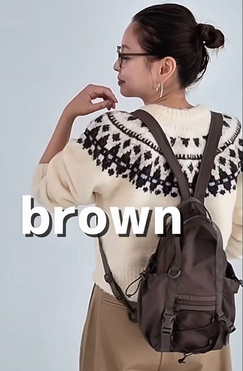 岛村MARIE.EmmY多包背包棕色肩玛丽茶色