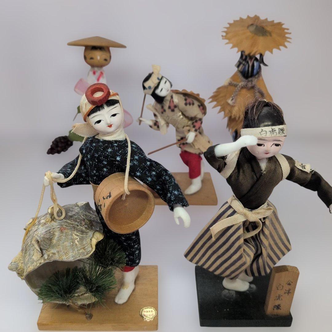 【5件打包出售】昭和复古 旅游地 纪念品 摆件 乡土玩具 民艺品 日本人偶
