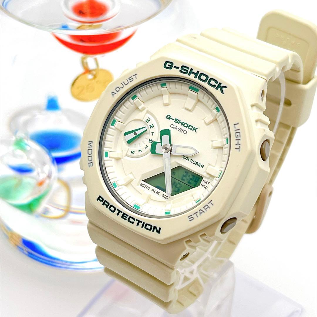 CASIO Working G-SHOCK GMA-S2100GA Men's Watch White Green
