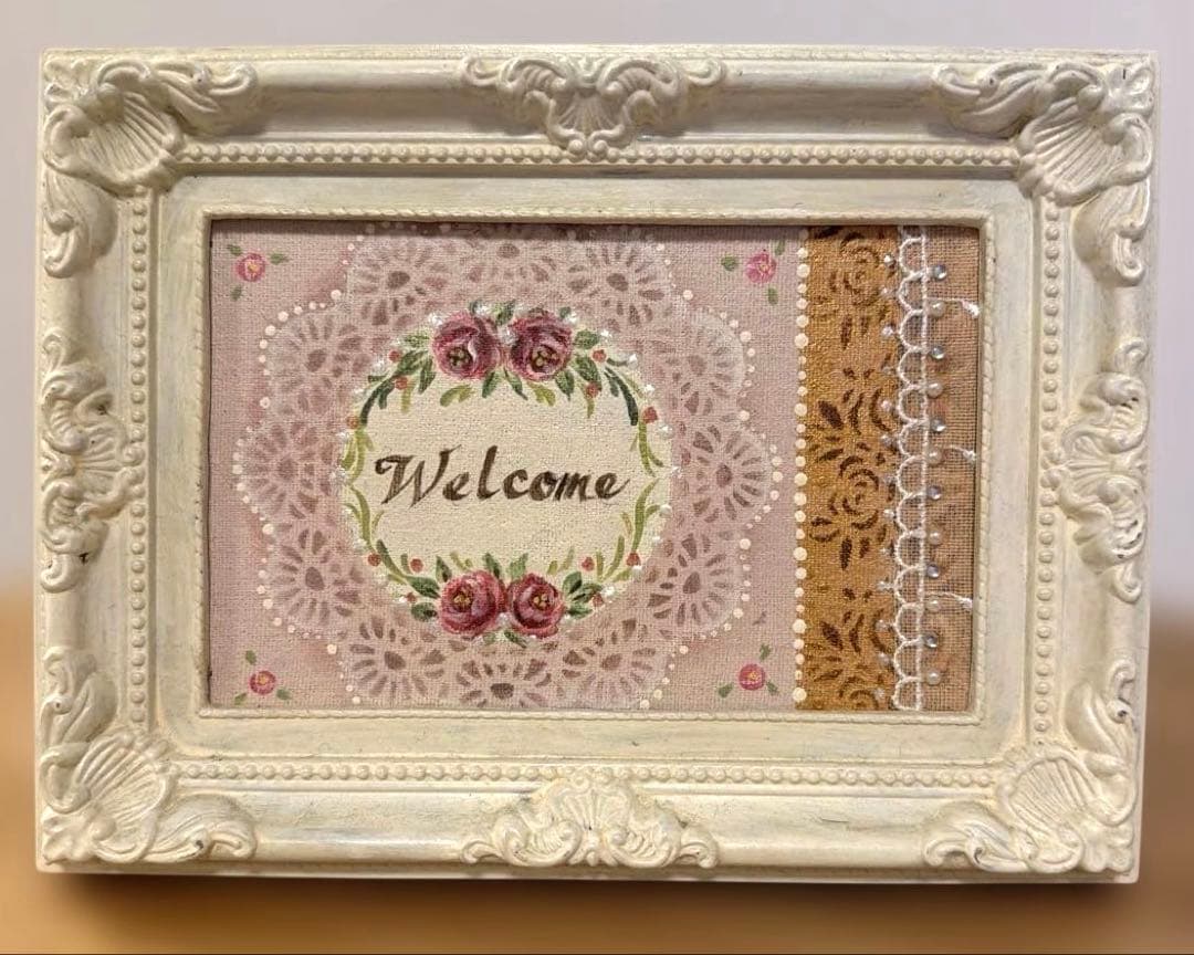 杂货 室内装饰 Welcome 相框 手工
