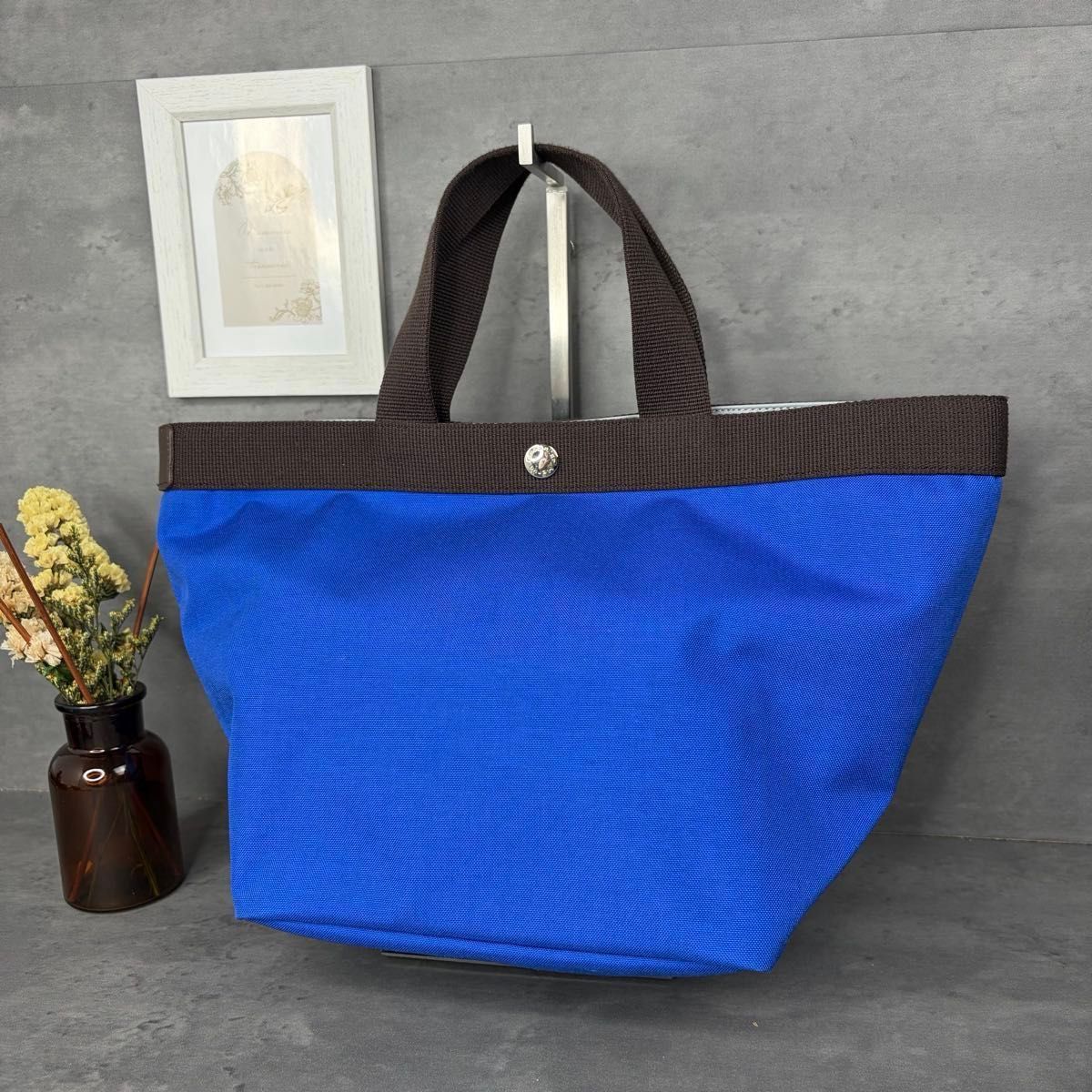 【极美品】Herve Chapelier 埃尔贝·沙普利耶 舟形托特包 帆布 靛蓝 摩卡 皇家蓝