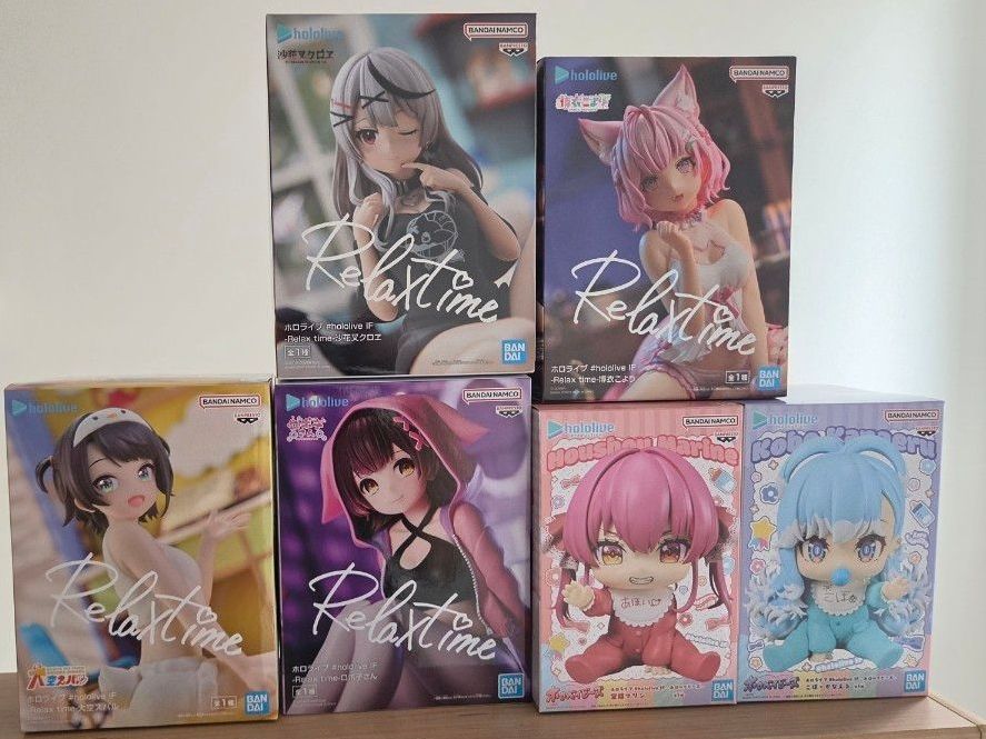 Hololive 放松时光手办6款套装 大空昴 宝钟玛琳等