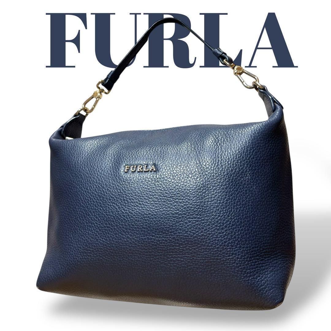 FURLA Furla One-Shoulder Bag Handbag Dark Navy Pouch