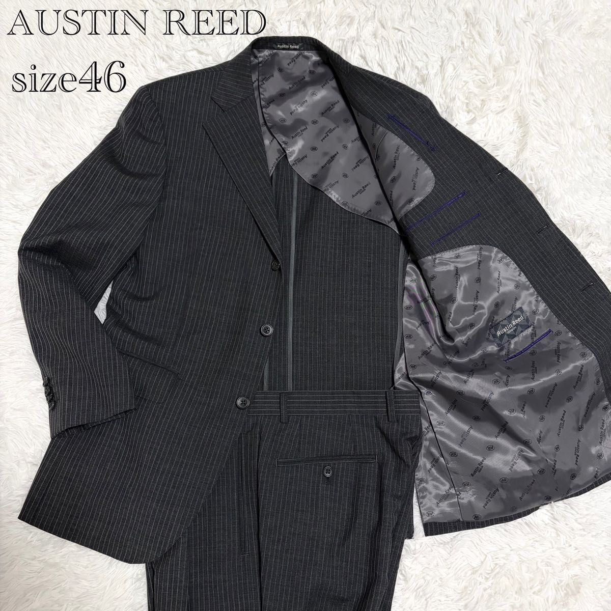 【美品最高级】奥斯汀里德AUSTIN REED相当于英国王室御用达单套套装衬里标志XL