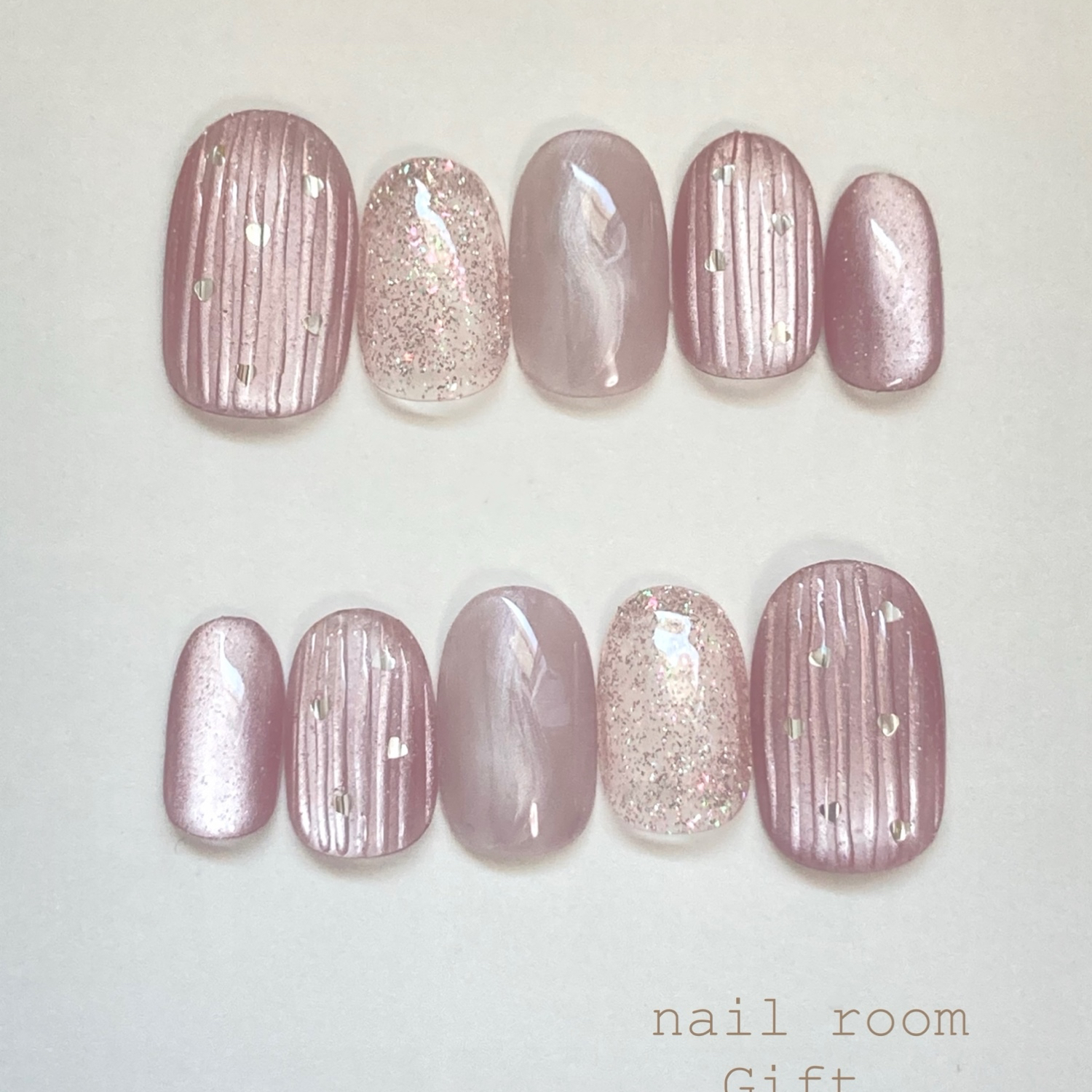 🩷Adult Pink Baccarat Nail / Pink Nail Baccarat Nail Nail Tip Magnet Nail Heart Adult Elegant Korean Nail