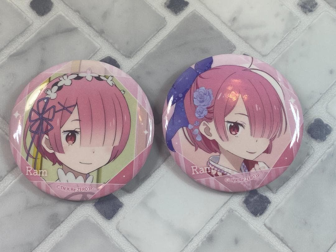 Re:Zero Can Badge 2-Piece Set Ram Moe Character Oshikatsu