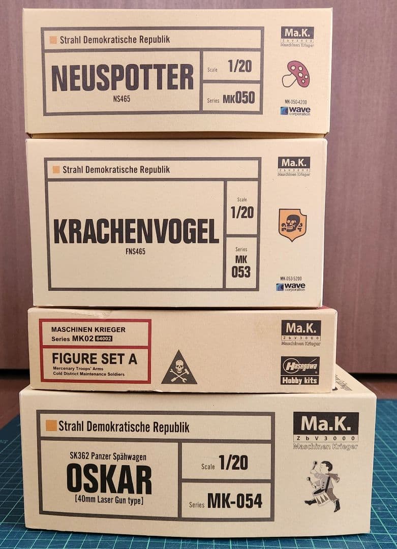 Wave 1/20 Ma.K. Oskar, Neuspotter, Kraven etc. 4 pieces