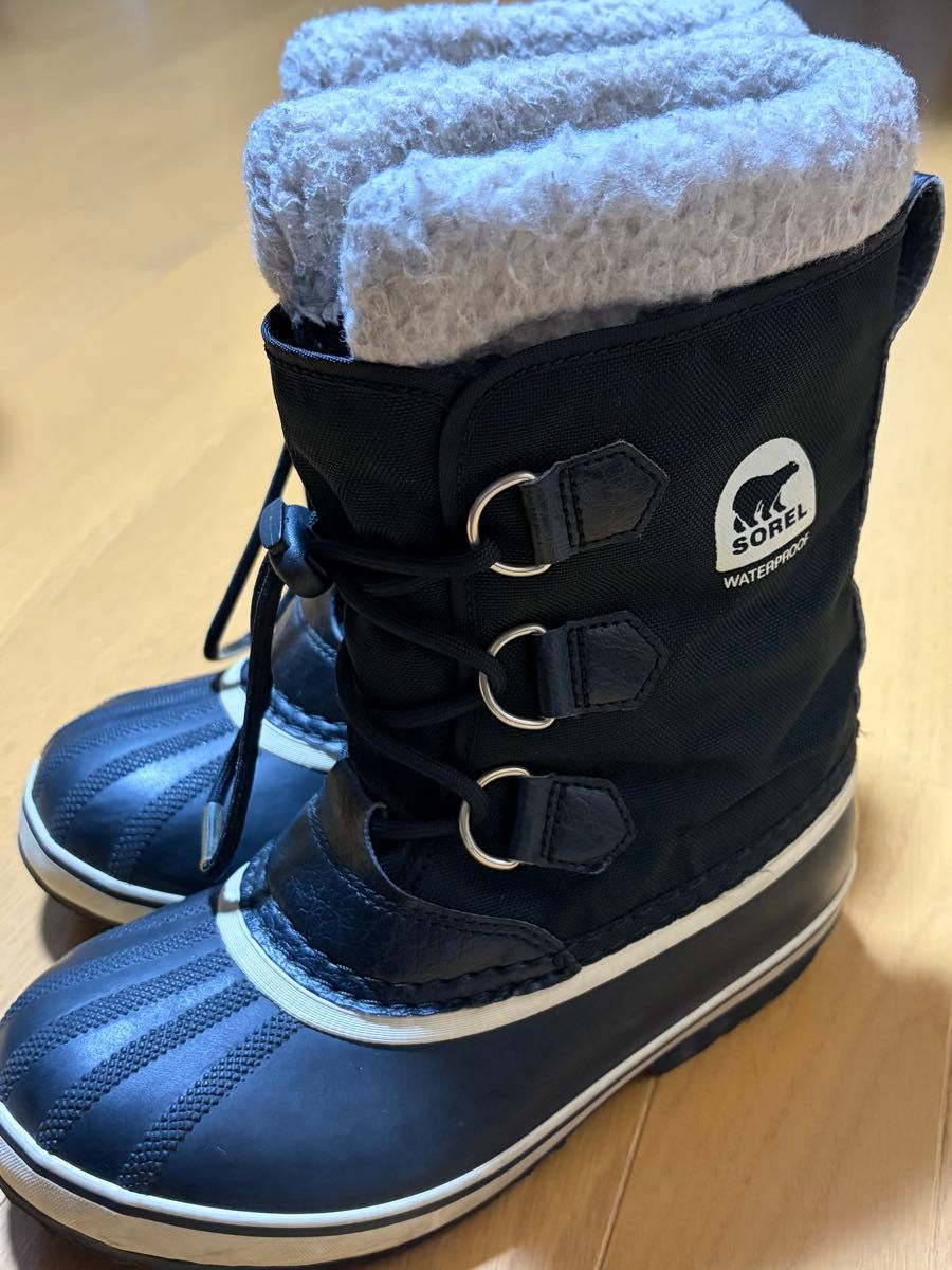 SOREL Snow Boots Black Size 22cm Cold-Weather Waterproof