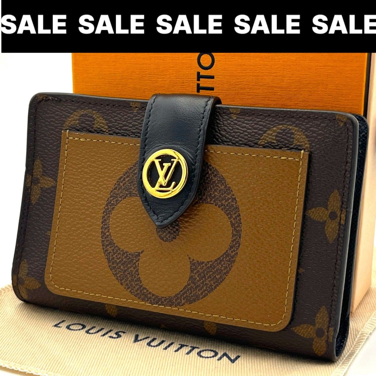 Final Price 【Excellent Condition】 Louis Vuitton Monogram Reverse Portefeuille Juliette Bifold Wallet