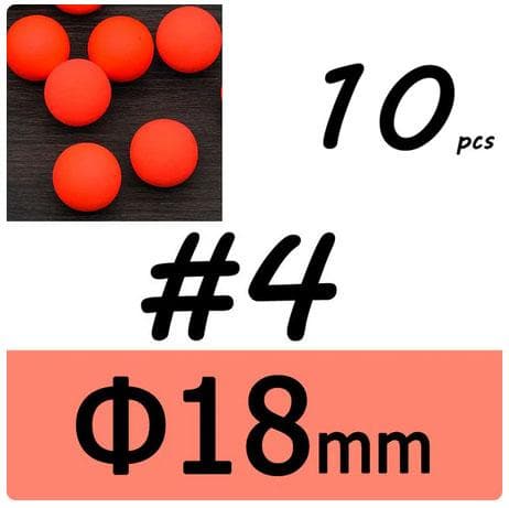 18mm红色硬质发泡玉，10个荧光红玉
