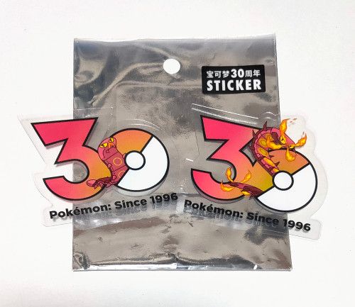 精灵宝可梦宝可梦30周年纪念Logo贴纸烧火猴大烧猴2种套装