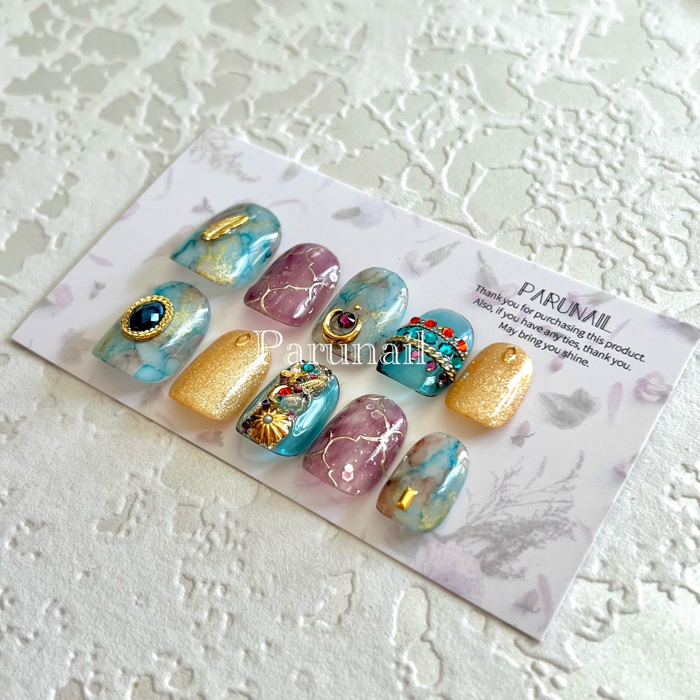 Resale [Limited Nail Tip] Princess/Arabian/Blue/Purple/Summer/Nuance/Gold/Mirror/Moon/Disney