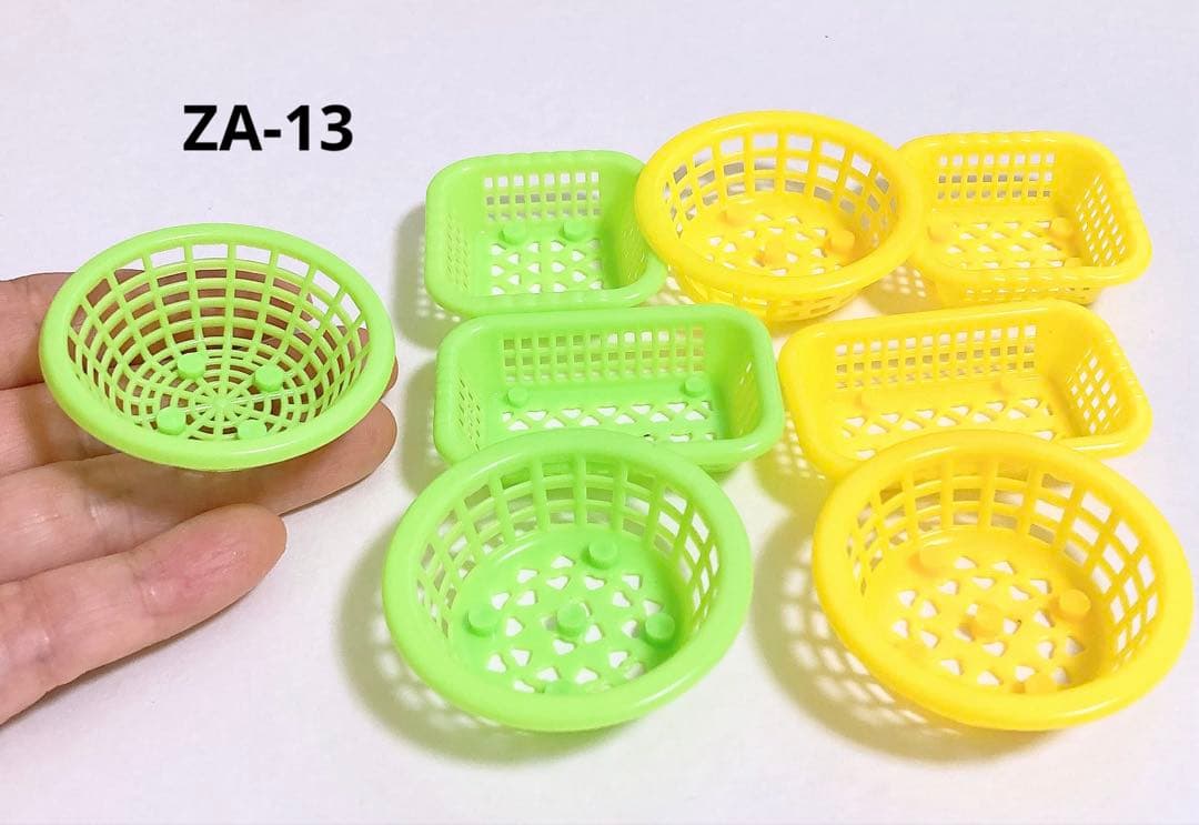 ZA-13 Miniature Strainer Basket Cage 8-Piece Set for Dollhouse Pretend Play