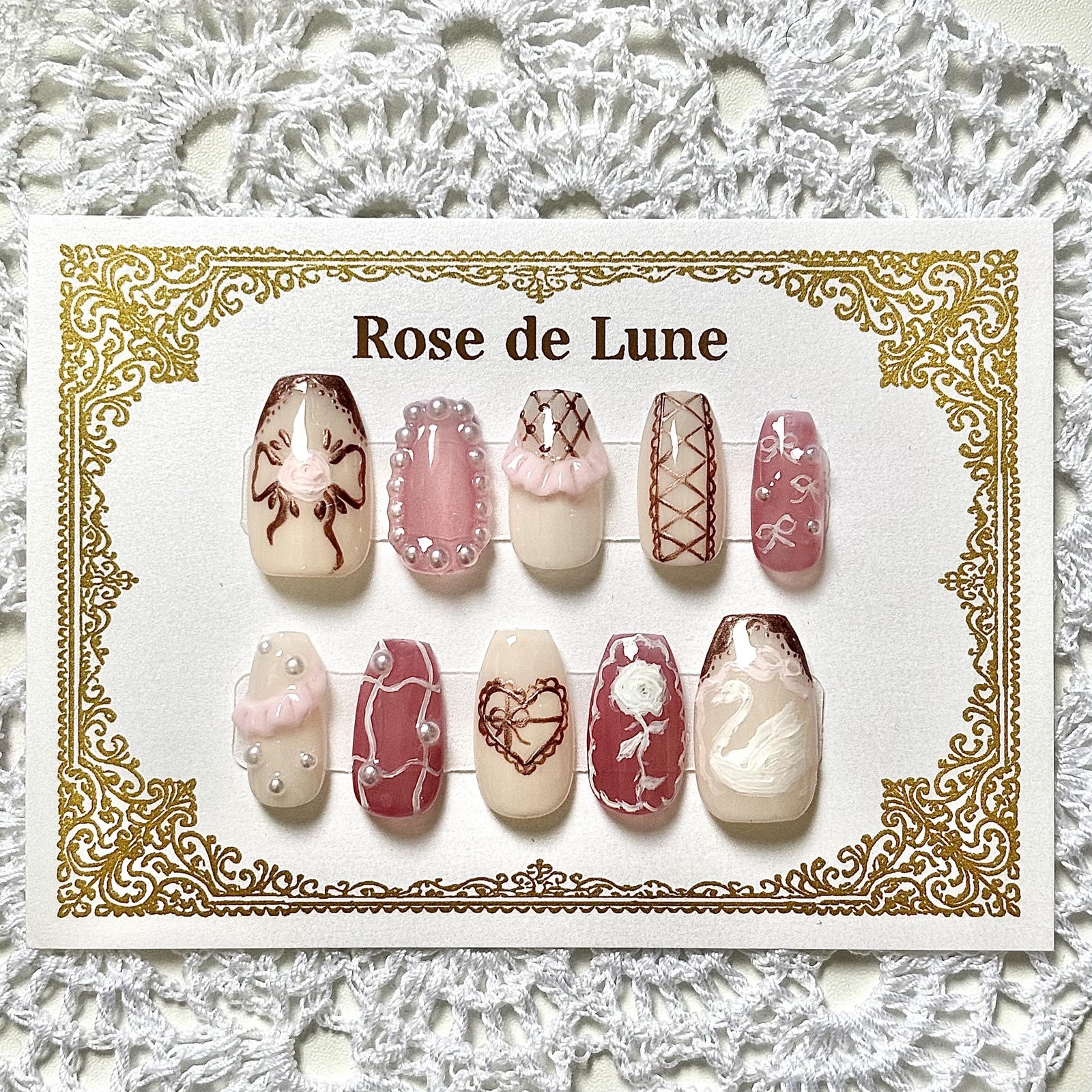 [Resin] [Size order] Nail tip Antique/Romantic/Personality/Rose/Art/Girly/Lolita/Rococo