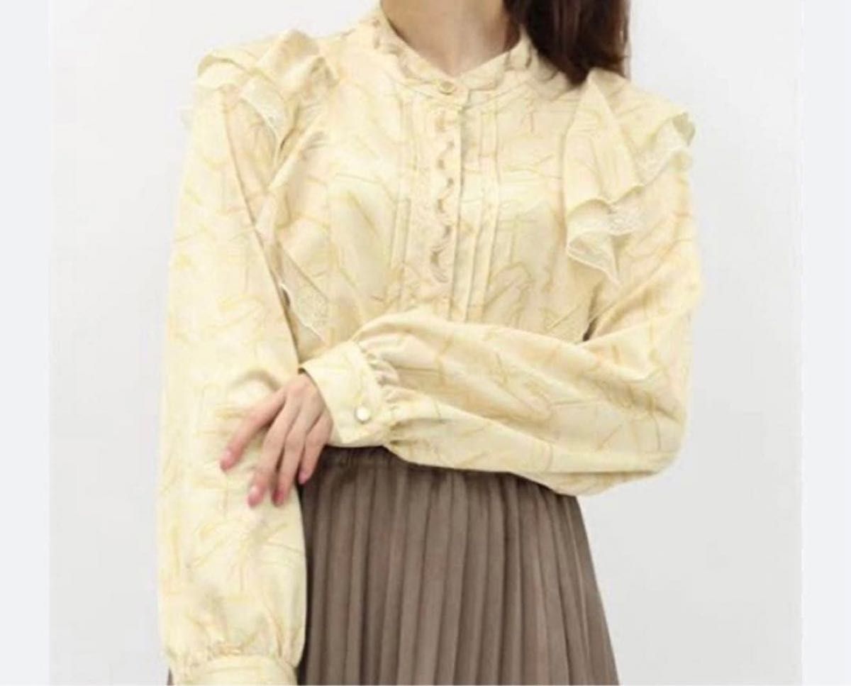 美品！axes femme 刀剑乱舞 蜂须贺虎彻 黄色荷叶边衬衫