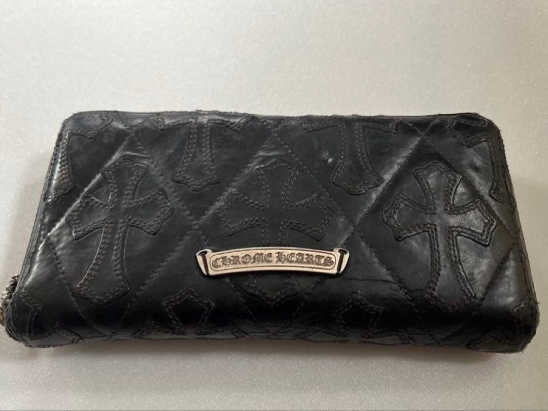 CHROME HEARTS 克罗姆哈茨绗缝墓园十字架 长款钱包