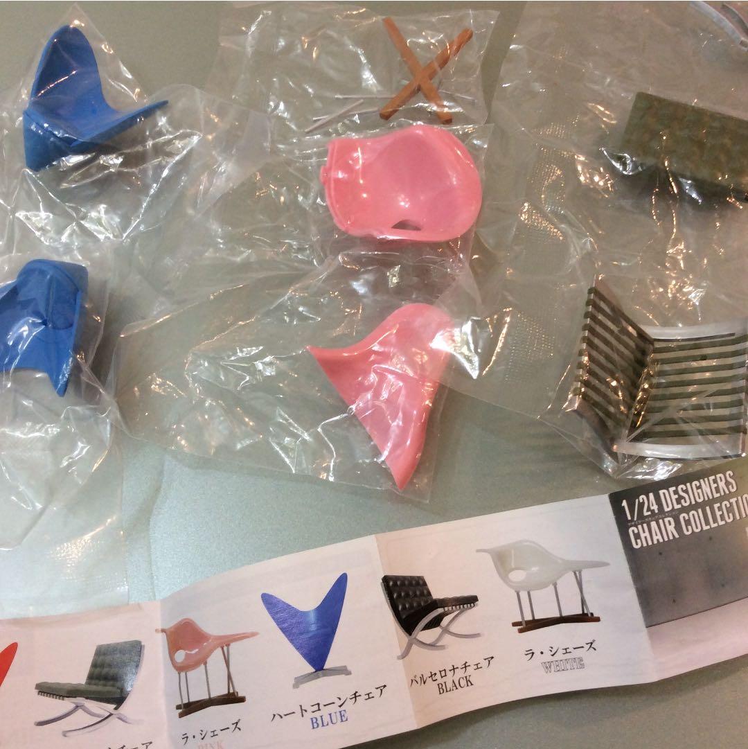 1/24 Designer Chair Collection 2, 3 Types, 4 Pieces Gacha