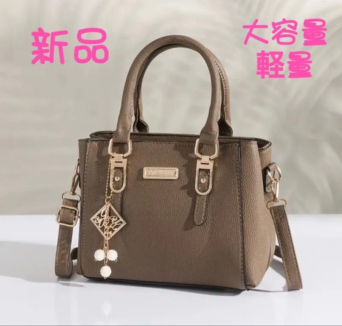 斜挎包 PU 女士皮革口袋包 2way 全新女士手提包