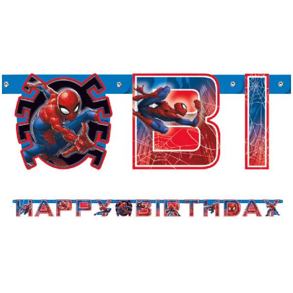セット割/ バースデー ガーランド スパイダーマン パーティグッズ ディズニー マーベル 誕生日飾り付け 室内装飾 キャラクター SPIDERMAN