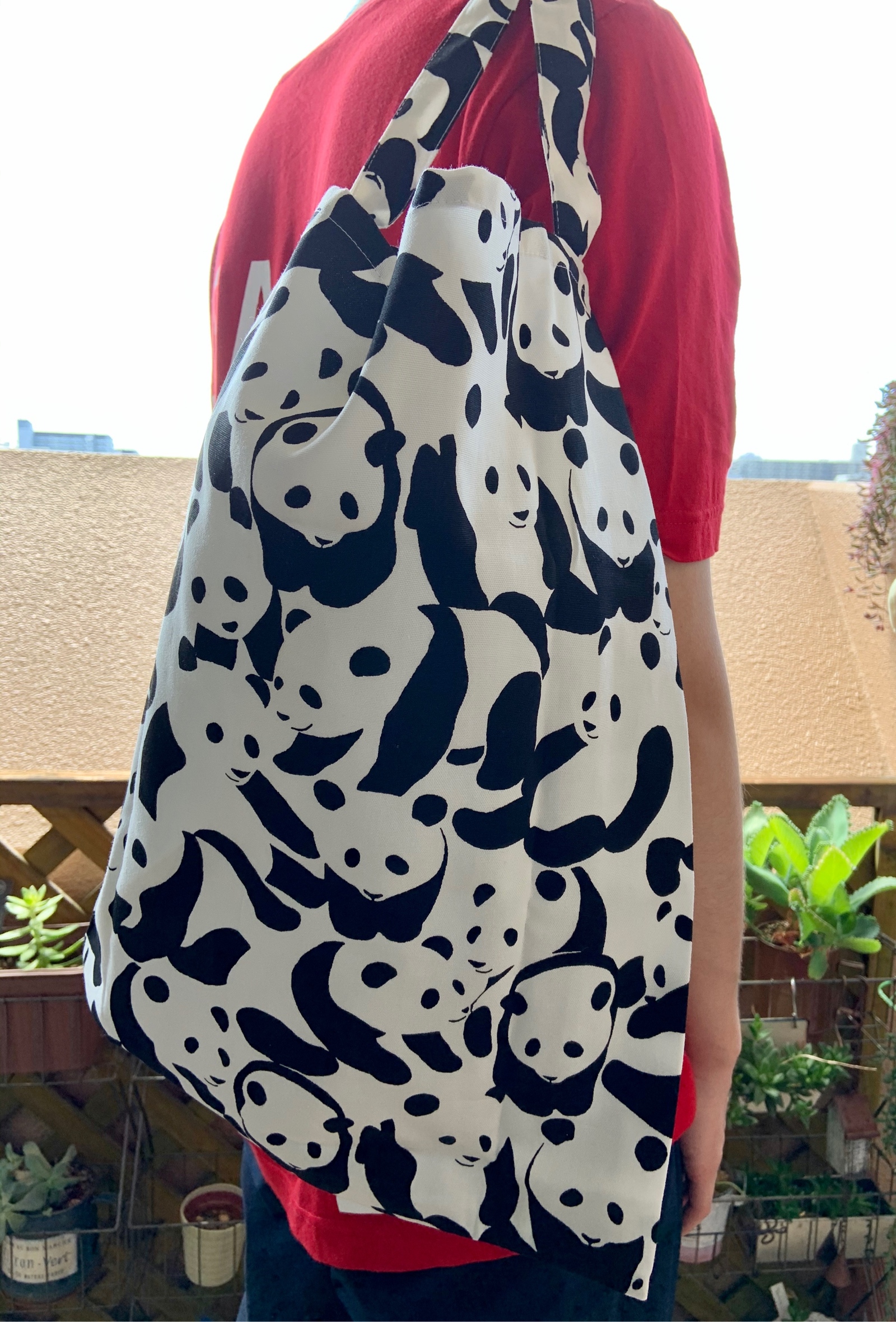 环保袋 熊猫!熊猫!熊猫! 大号