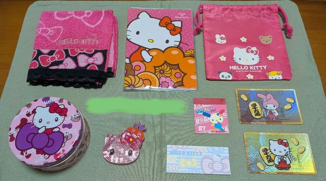 Hello Kitty My Melody Usahana Goods 9-Piece Set Sanrio