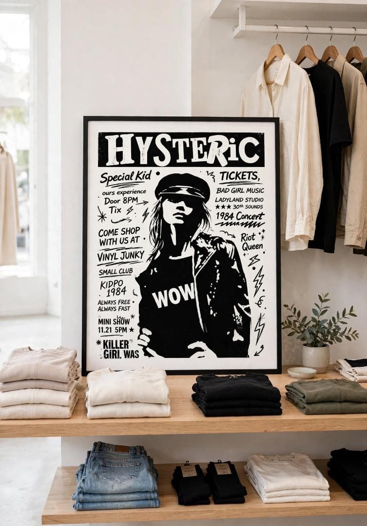 HYSTERIC GLAMOUR艺术海报额装品WOW