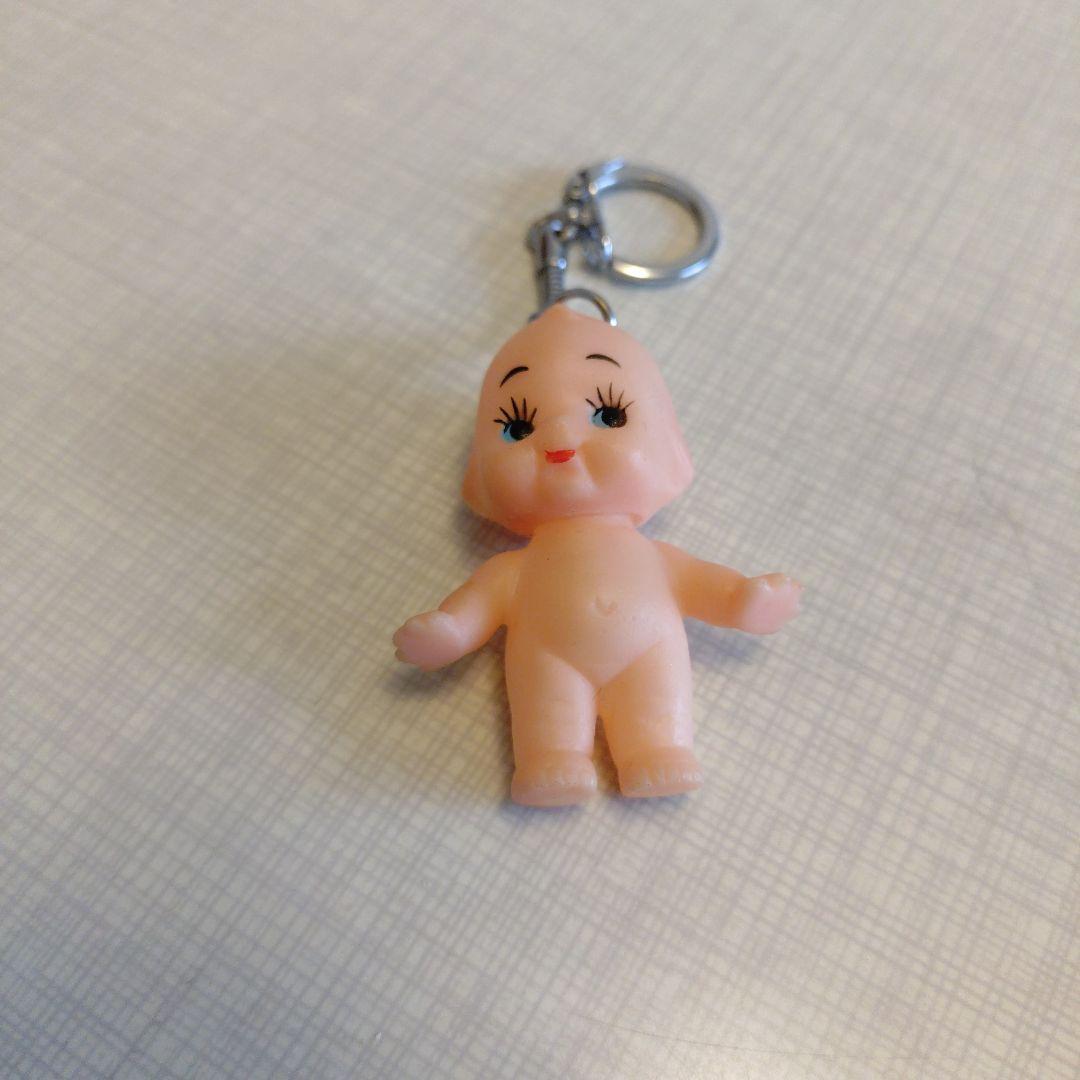 [Retro] Kewpie Doll Keychain Snake Chain Showa Retro