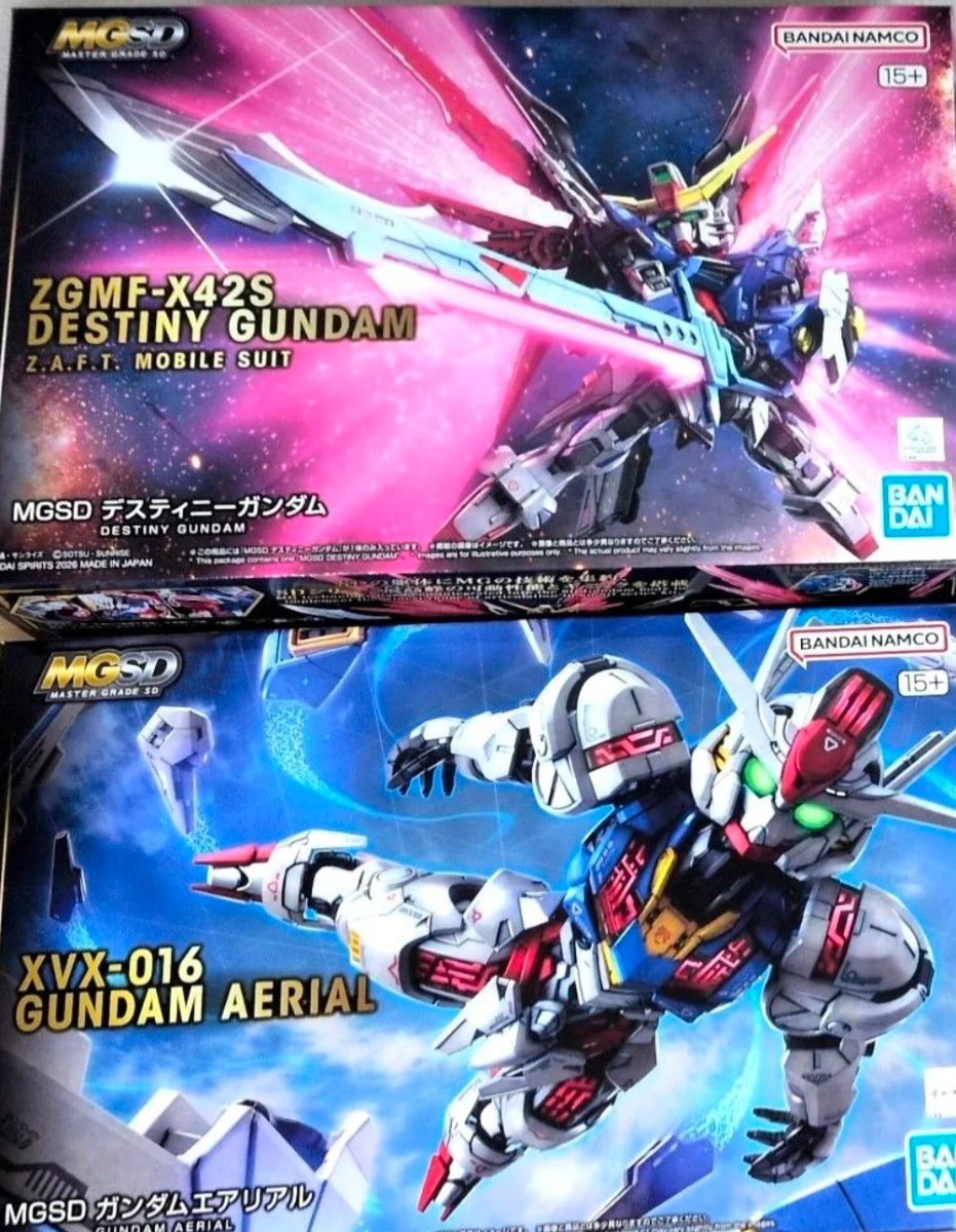 New Unassembled 2 kinds Set MGSD Gundam Aerial Destiny Gundam