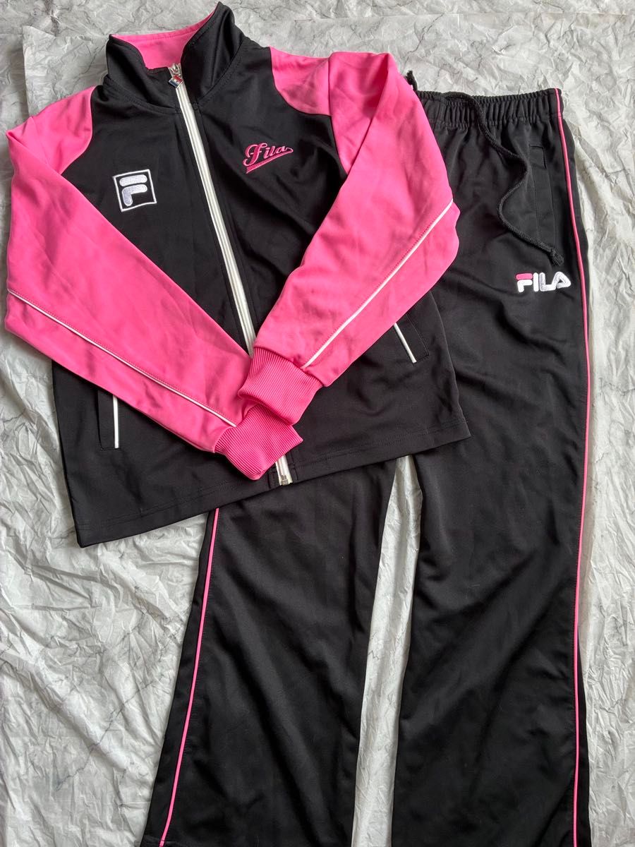 FILA 运动套装 上下装 黑色 粉色 150码