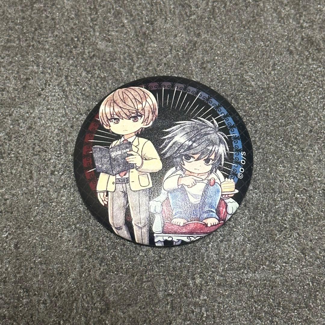 DEATH NOTE Leather Can Badge: Light Yagami L