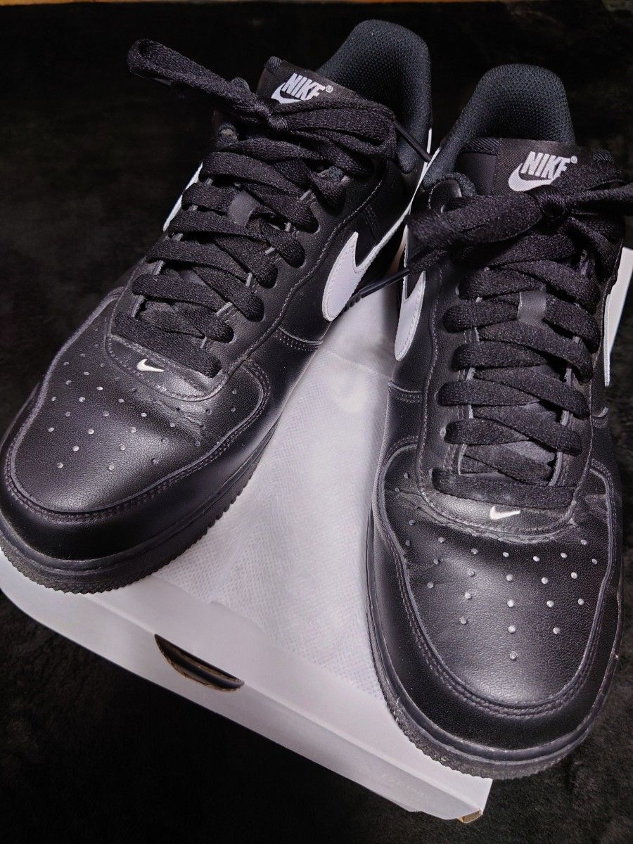 【二手商品】 NIKE AIR FORCE 2007年款耐克空军一号黑白配色运动鞋 27.5cm 带原盒