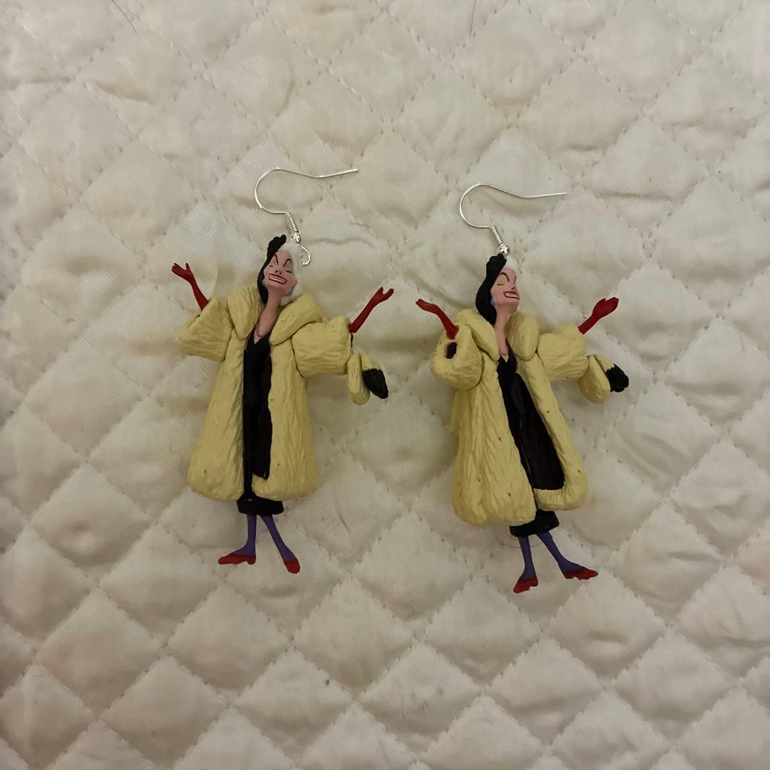 Cruella Earrings Accessories Disney Villains Halloween Cosplay