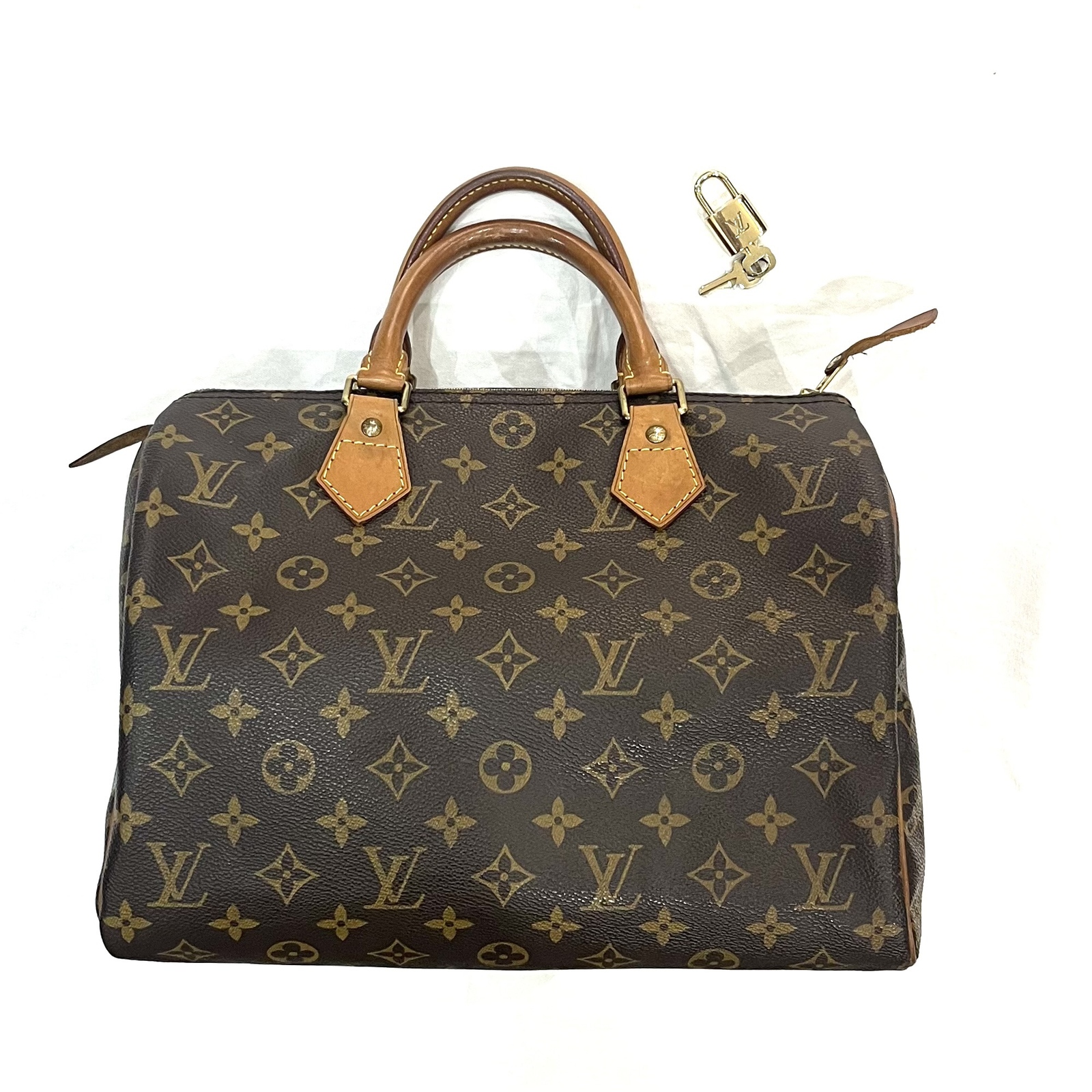 【LOUIS VUITTON】1918路易威登快速30/带南京锁的单克画布vintage路易威登/经典波士顿包/名作快速男士包波士顿SALE