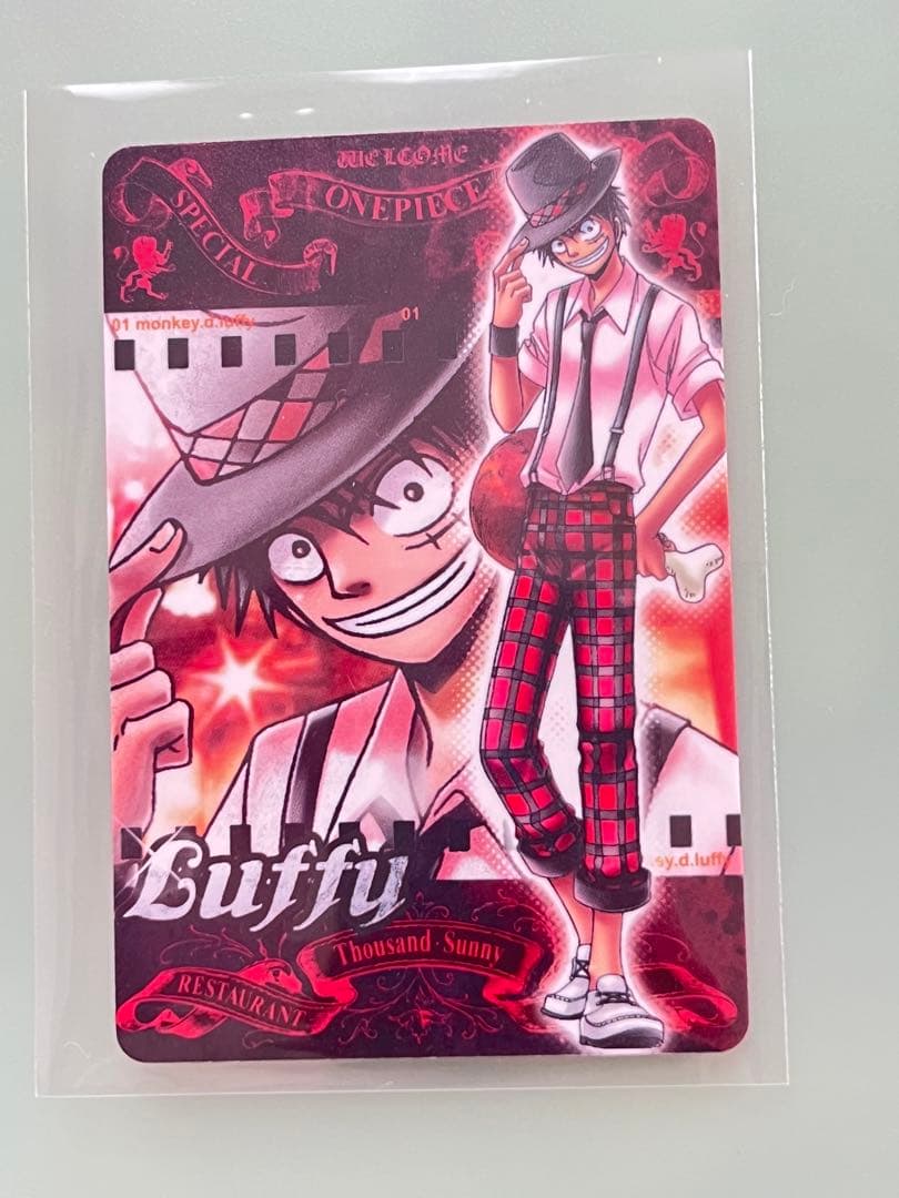 One Piece Card Gummy Special Party Luffy 2009 Rare