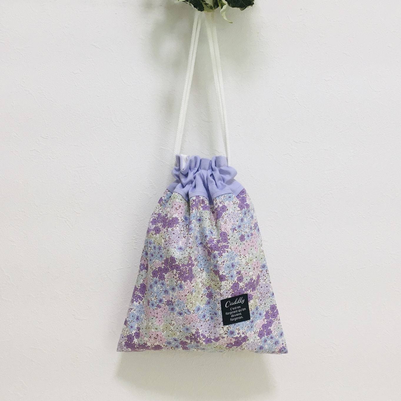 可爱的花薰衣草💓供食袋、杯子袋、巾着袋 ☆ 入园入学、自由入学2025