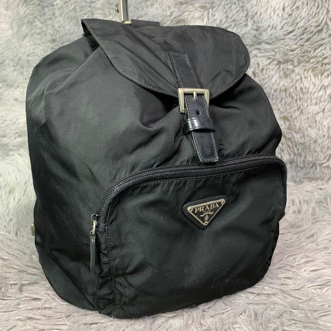 品相完好 PRADA 普拉达 双肩背包 日用背包 三角Logo 波科诺