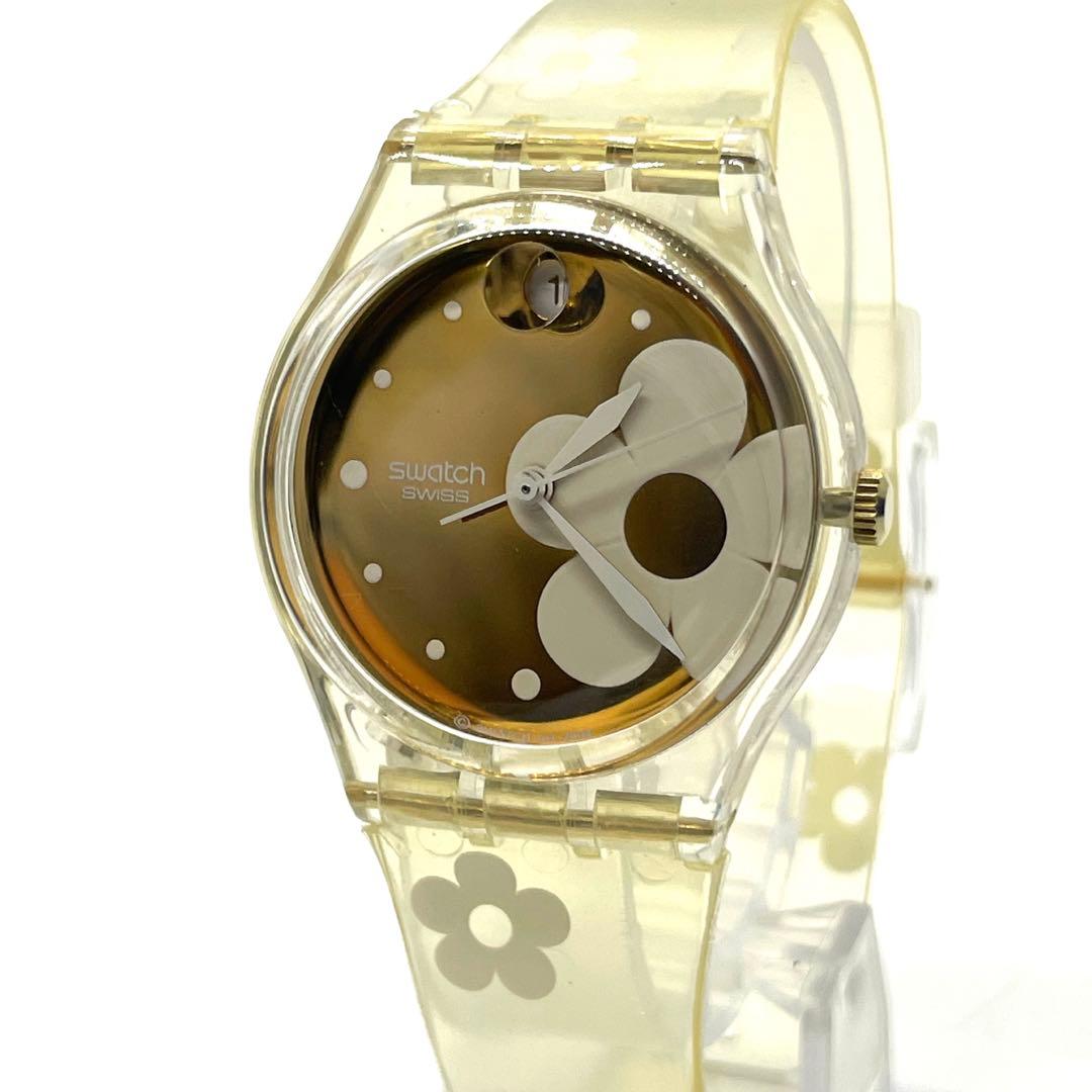 Swatch Flower Design Date Vintage Watch