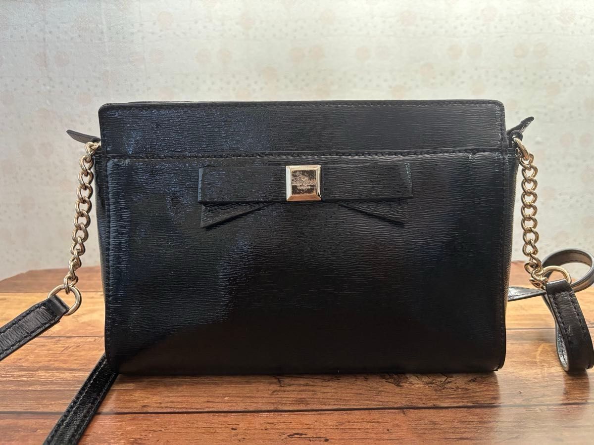 【Special Price】kate spade Kate Spade Ribbon Motif Shoulder Bag Black