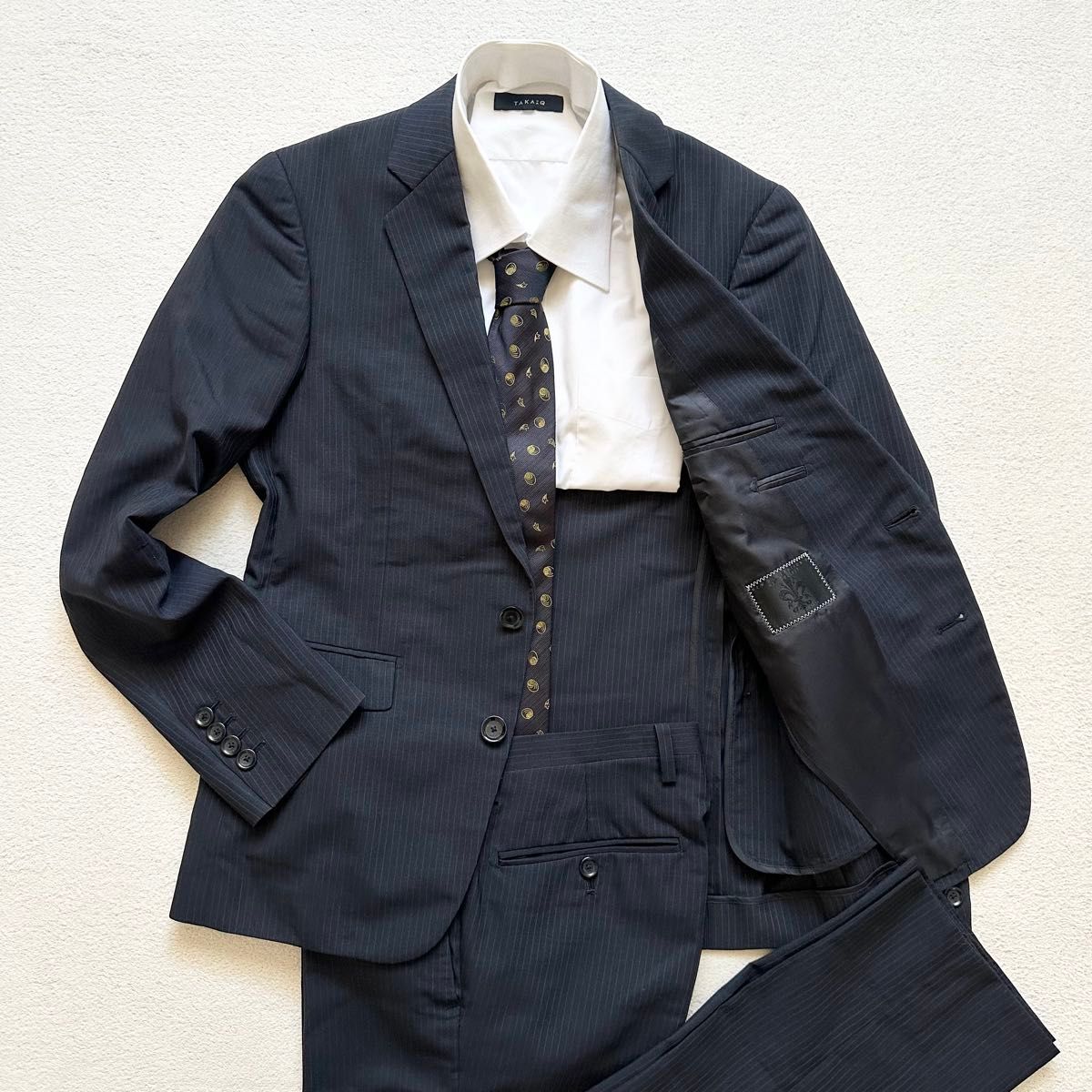 The Suit Company Suit Navy Stripe 165cm-8Drop